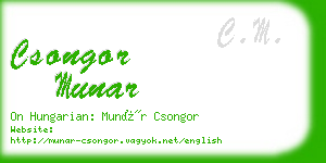 csongor munar business card